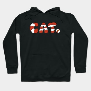Cat in the hat typography Hoodie